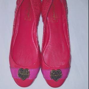 Coach Poppy Tyler Flats 7.5B Pink and Red